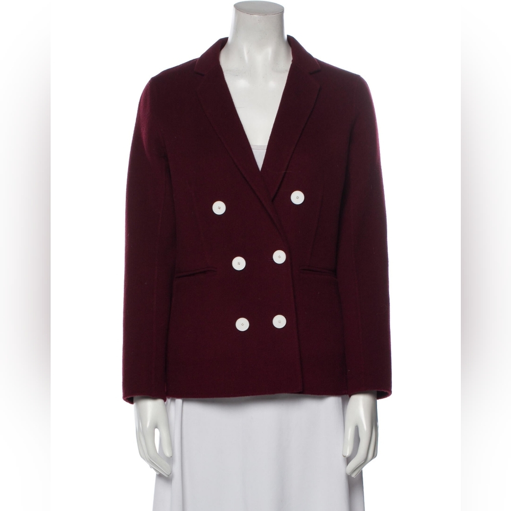 Sandro Maroon Wool Blazer
